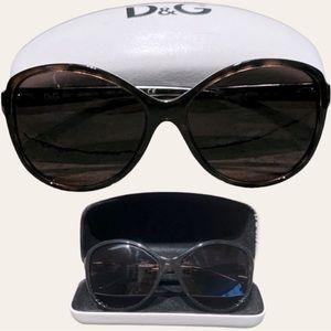 DG - Women’s Round Shape Italian Sunglasses in Tortoise Brown